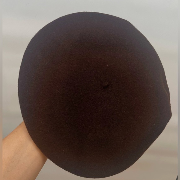 Vintage Vrai Basque Italian Impermeable Dark Brown Wool Beret - Picture 10 of 13